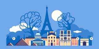 Frankrike staden av Paris Arkitekturen av staden royaltyfri illustrationer Frankrike staden av Paris Arkitekturen av staden royaltyfri illustrationer