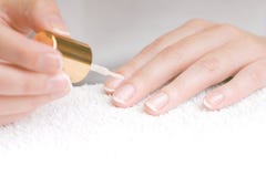 fransk manicure arkivfoton fransk manicure arkivfoton