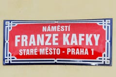 Franz Kafka Street Sign - Prague, République Tchèque photo libre de droits Franz Kafka Street Sign - Prague, République Tchèque photo libre de droits