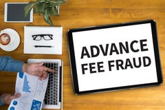 FRAUDE DE ADVANCE-FEE fotografía de archivo libre de regalías FRAUDE DE ADVANCE-FEE fotografía de archivo libre de regalías