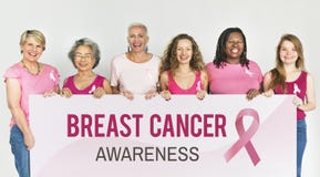 Frauen-Brustkrebs-Stütznächstenliebe-Konzept stockbild Frauen-Brustkrebs-Stütznächstenliebe-Konzept stockbild