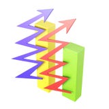Frecce del grafico isolate su fondo bianco rappresentazione 3d royalty illustrazione gratis Frecce del grafico isolate su fondo bianco rappresentazione 3d royalty illustrazione gratis