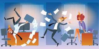 fredag i kontoret vektor illustrationer fredag i kontoret vektor illustrationer