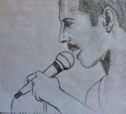 Freddie Mercury Mijn portret legende stock afbeelding Freddie Mercury Mijn portret legende stock afbeelding