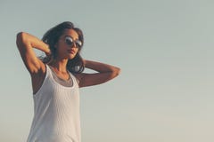 Free Happy female enjoying nature stock photo Free Happy female enjoying nature stock photo