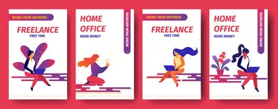 Freelance, Vrije tijd, Huisbureau Meer Geld, royalty-vrije illustratie Freelance, Vrije tijd, Huisbureau Meer Geld, royalty-vrije illustratie