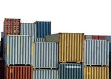 Freight containers on harbor Stock Image Freight containers on harbor Stock Image