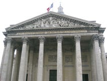 The French flag flying above the Panthéon, Paris royalty free stock photos The French flag flying above the Panthéon, Paris royalty free stock photos