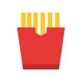 French fries icon vector sign and symbol isolated on white background, French fries logo concept vector illustration French fries icon vector sign and symbol isolated on white background, French fries logo concept vector illustration