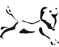 French running poodle black and white vector silhouette stock illustration French running poodle black and white vector silhouette stock illustration