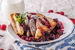 French toast with fruits royalty free stock photo French toast with fruits royalty free stock photo
