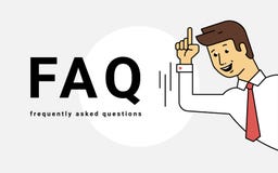 Frequently asked questions concept vector illustration of young smiling man gesturing hands Stock Photography Frequently asked questions concept vector illustration of young smiling man gesturing hands Stock Photography