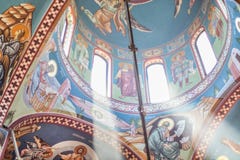 Frescoes för ortodox kyrklig inre och konst royaltyfria foton Frescoes för ortodox kyrklig inre och konst royaltyfria foton