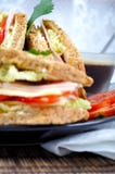 Fresh And Delicious Classic Sandwich With Coffee Royalty Free Stock Photos Fresh And Delicious Classic Sandwich With Coffee Royalty Free Stock Photos