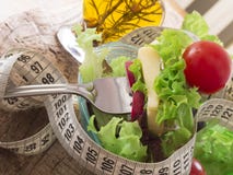 Fresh And Healthy Salad, Diet Concept Stock Photos