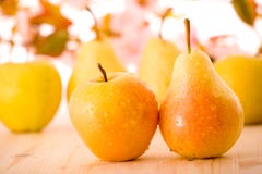 Fresh Apples And Pears Stock Images