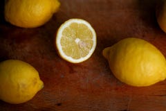 Fresh bio lemons on wood royalty free stock photo Fresh bio lemons on wood royalty free stock photo