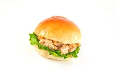 Fresh Burger With Tuna Royalty Free Stock Photos