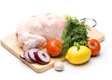 Fresh Chicken With Vegetables Royalty Free Stock Images