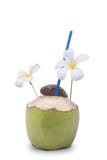 Fresh coconut water drink isolated on white stock photos Fresh coconut water drink isolated on white stock photos