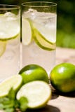 Fresh cold refreshment drink mineral water soda with lime and mint stock photo Fresh cold refreshment drink mineral water soda with lime and mint stock photo