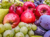 Fresh Delicious Bio Fruits From Romania Stock Photo