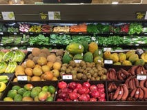 Fresh fruits and vegetables for sale