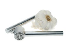 Fresh Garlic And Press Royalty Free Stock Image Fresh Garlic And Press Royalty Free Stock Image