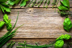Fresh Herbs On Wooden Background Royalty Free Stock Photo Fresh Herbs On Wooden Background Royalty Free Stock Photo