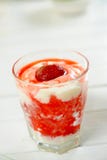 Fresh Juicy Strawberry With Yogurt Royalty Free Stock Image
