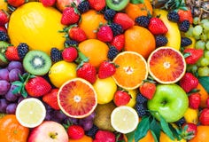 Fresh mixed fruits. stock photo Fresh mixed fruits. stock photo
