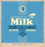 Daily fresh natural milk retro poster design