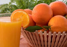 Fresh orange juice with fruits in the plate royalty free stock photo Fresh orange juice with fruits in the plate royalty free stock photo