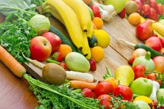 Fresh Organic Fruits And Vegetables Royalty Free Stock Photography Fresh Organic Fruits And Vegetables Royalty Free Stock Photography