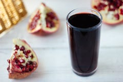 Fresh organic juice made from pomegranate seeds. royalty free stock photo Fresh organic juice made from pomegranate seeds. royalty free stock photo