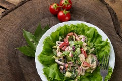 Fresh salad with fresh red cherry tomatoes royalty free stock photo Fresh salad with fresh red cherry tomatoes royalty free stock photo