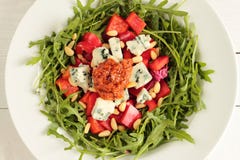 Fresh salad with pesto stock photo Fresh salad with pesto stock photo