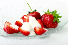 Fresh Strawberries In Bowl Stock Photos