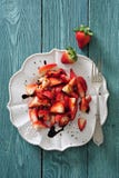 Fresh strawberry salad with red balsamic vinaigrette dressing. stock photos Fresh strawberry salad with red balsamic vinaigrette dressing. stock photos