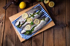 Fresh Trout With Lemon And Different Herbs Royalty Free Stock Image