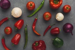 Fresh vegetables on grey background Royalty Free Stock Images Fresh vegetables on grey background Royalty Free Stock Images