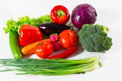 Fresh vegetables isolated on a white background. stock photos Fresh vegetables isolated on a white background. stock photos