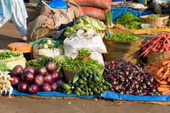 Fresh Vegetables Market Stock Photo
