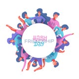 Freundeskreisavataras von verschiedenen Geschlechtern als Symbol des internationalen Freundschafts-Tages Gl?cklicher Freundschaft vektor abbildung Freundeskreisavataras von verschiedenen Geschlechtern als Symbol des internationalen Freundschafts-Tages Gl?cklicher Freundschaft vektor abbildung