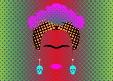 Frida Kahlo tło Barwił Wektorowego Ilustracyjnego wystrzał sztuki styl Andy Warhol ilustracja wektor Frida Kahlo tło Barwił Wektorowego Ilustracyjnego wystrzał sztuki styl Andy Warhol ilustracja wektor