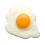 Fried egg isolated