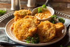 Fried Green Tomatoes fait maison photos stock Fried Green Tomatoes fait maison photos stock