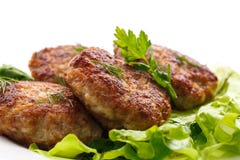 Fried Meatballs With Herbs Royalty Free Stock Images