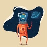 Friendly alien. Cartoon vector illustration vector illustration Friendly alien. Cartoon vector illustration vector illustration