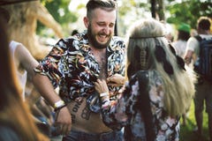 Friends Having Fun in Music Concert Festival Together royalty free stock photo Friends Having Fun in Music Concert Festival Together royalty free stock photo